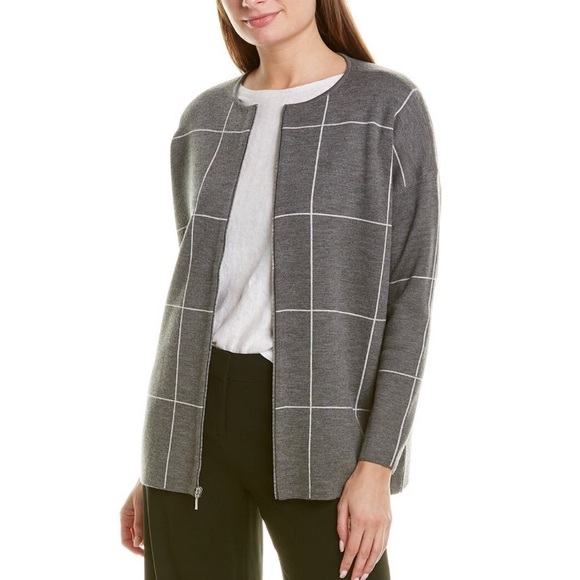 Eileen Fisher Windowpane Check Merino 
